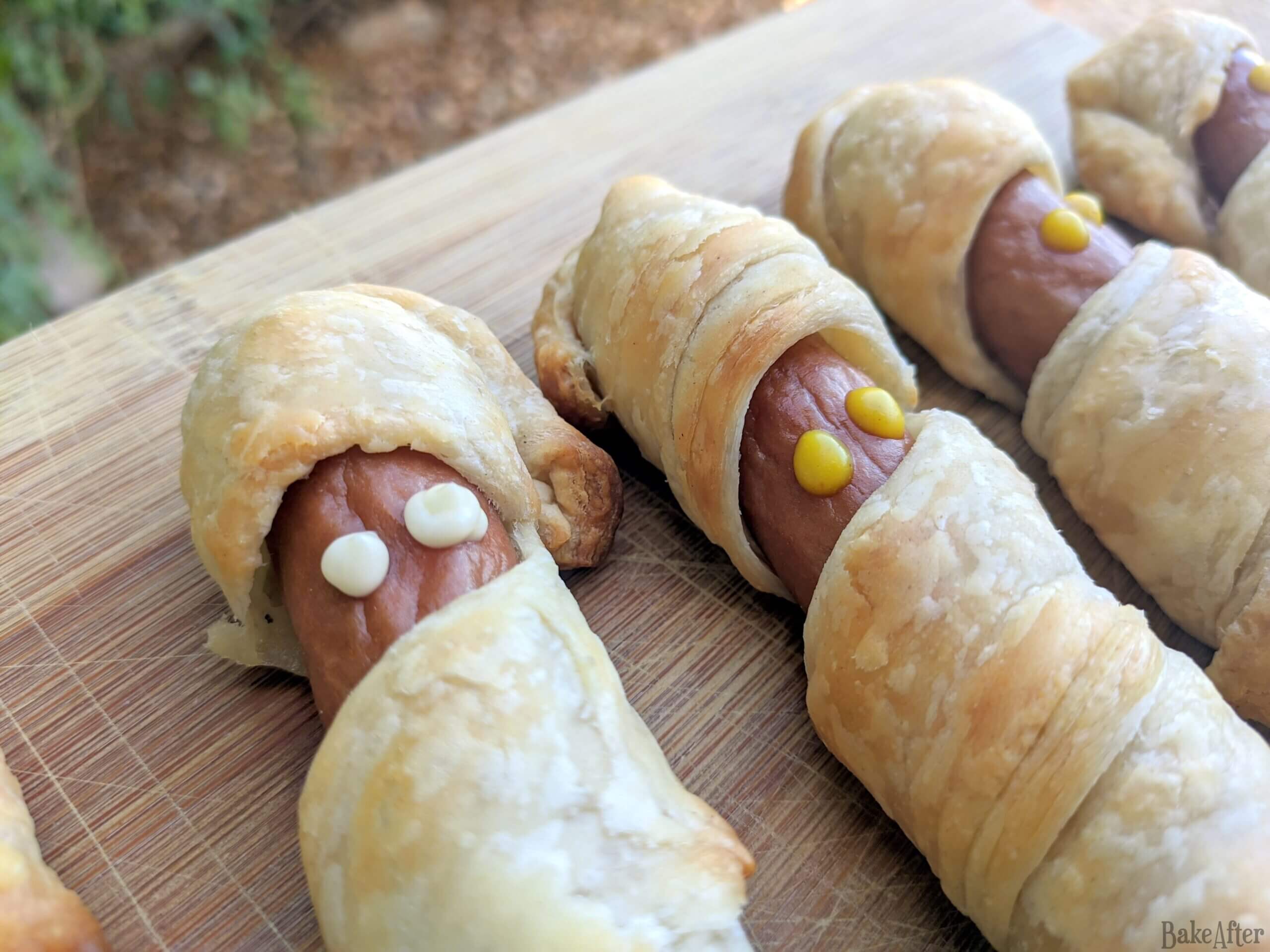 Halloween Mummy Rolled Sausages · Bake After Recipe