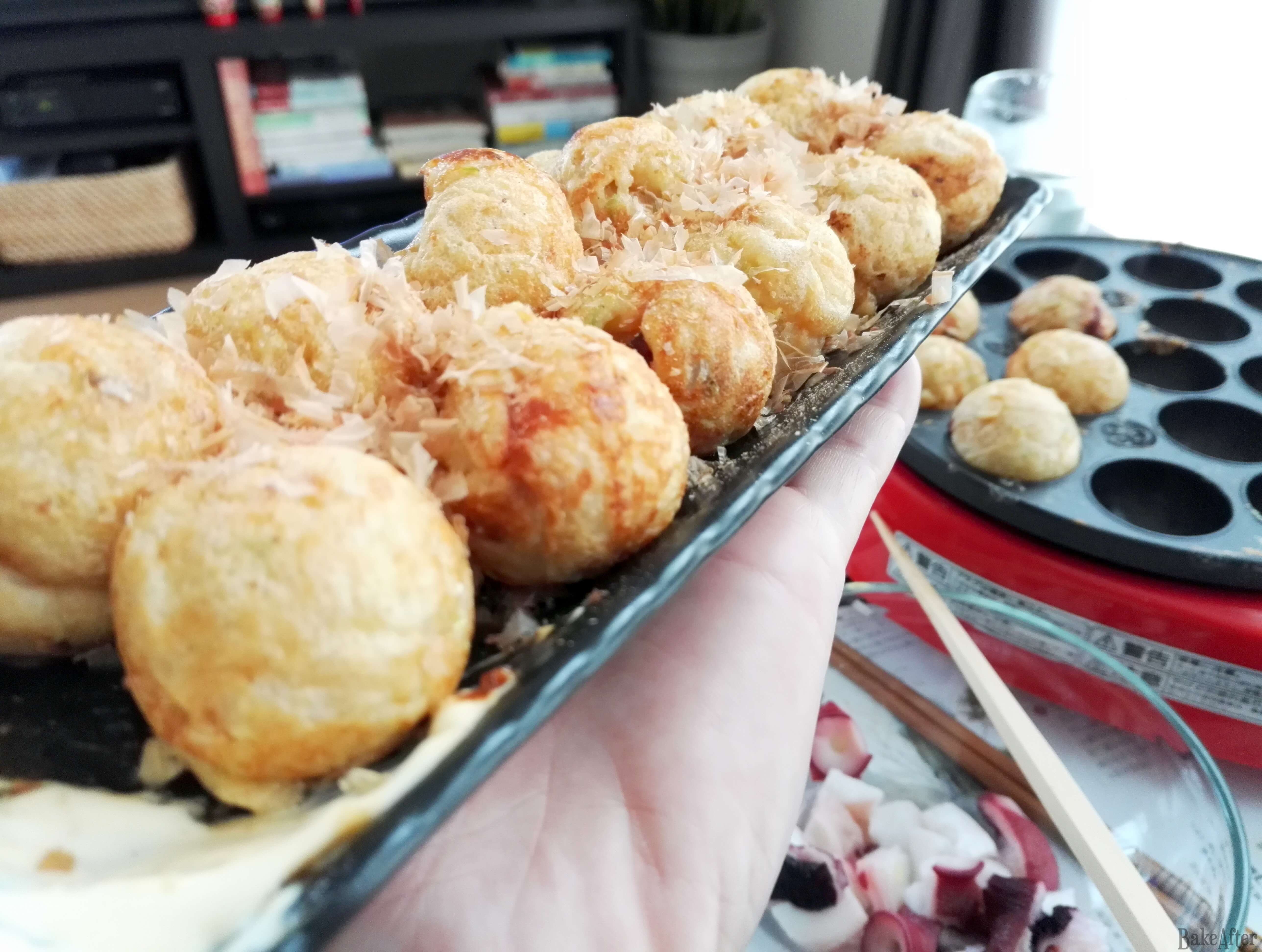 Japanese Takoyaki • Fried Battered Octopus Balls · Bake After Recipe