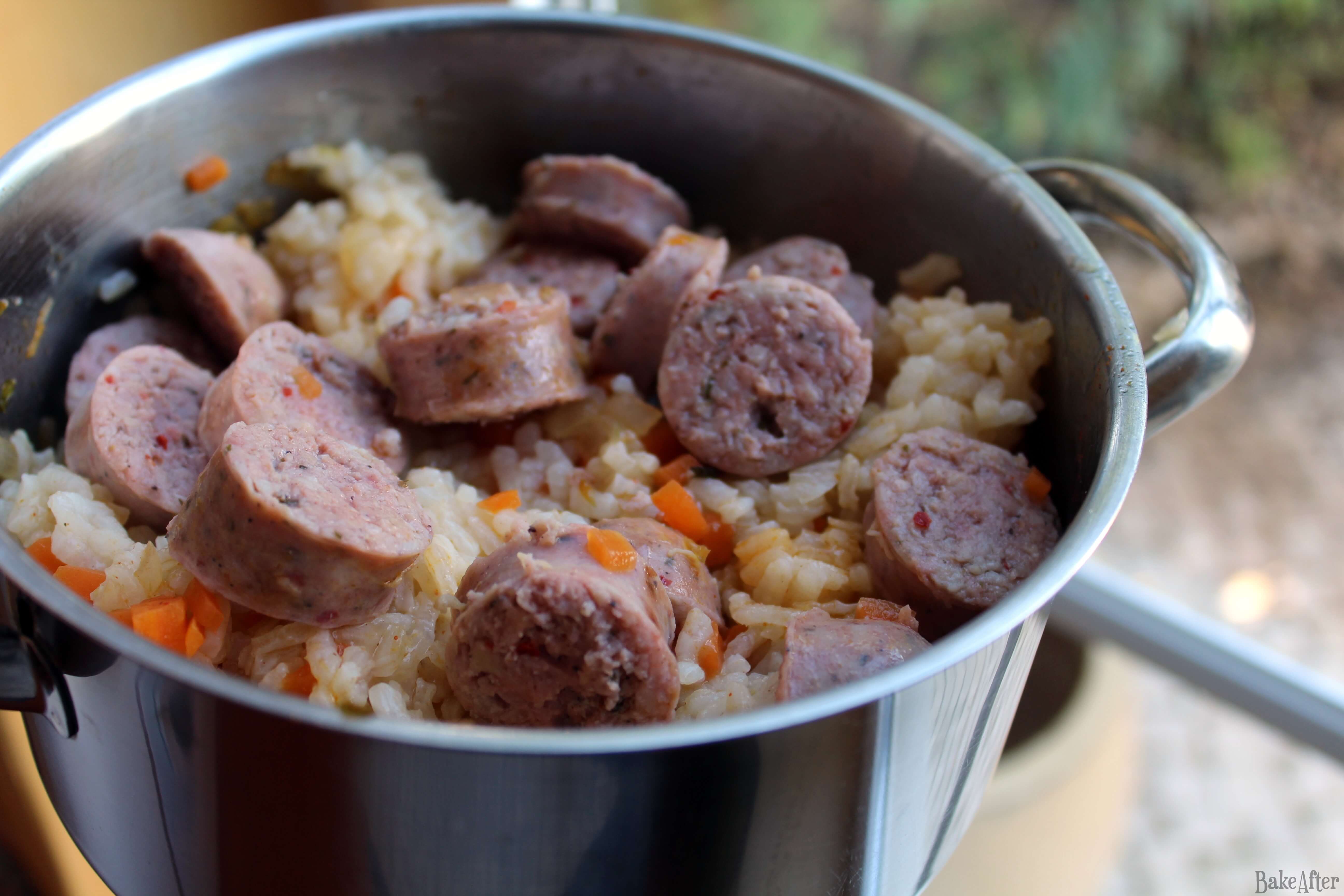 Fresh Sausage Portuguese Rice · Bake After Recipe