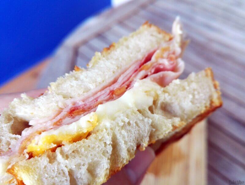 Rustic Toaste Ham and Cheese Grilled Toast on Rustic Bread · Bake After Recipe