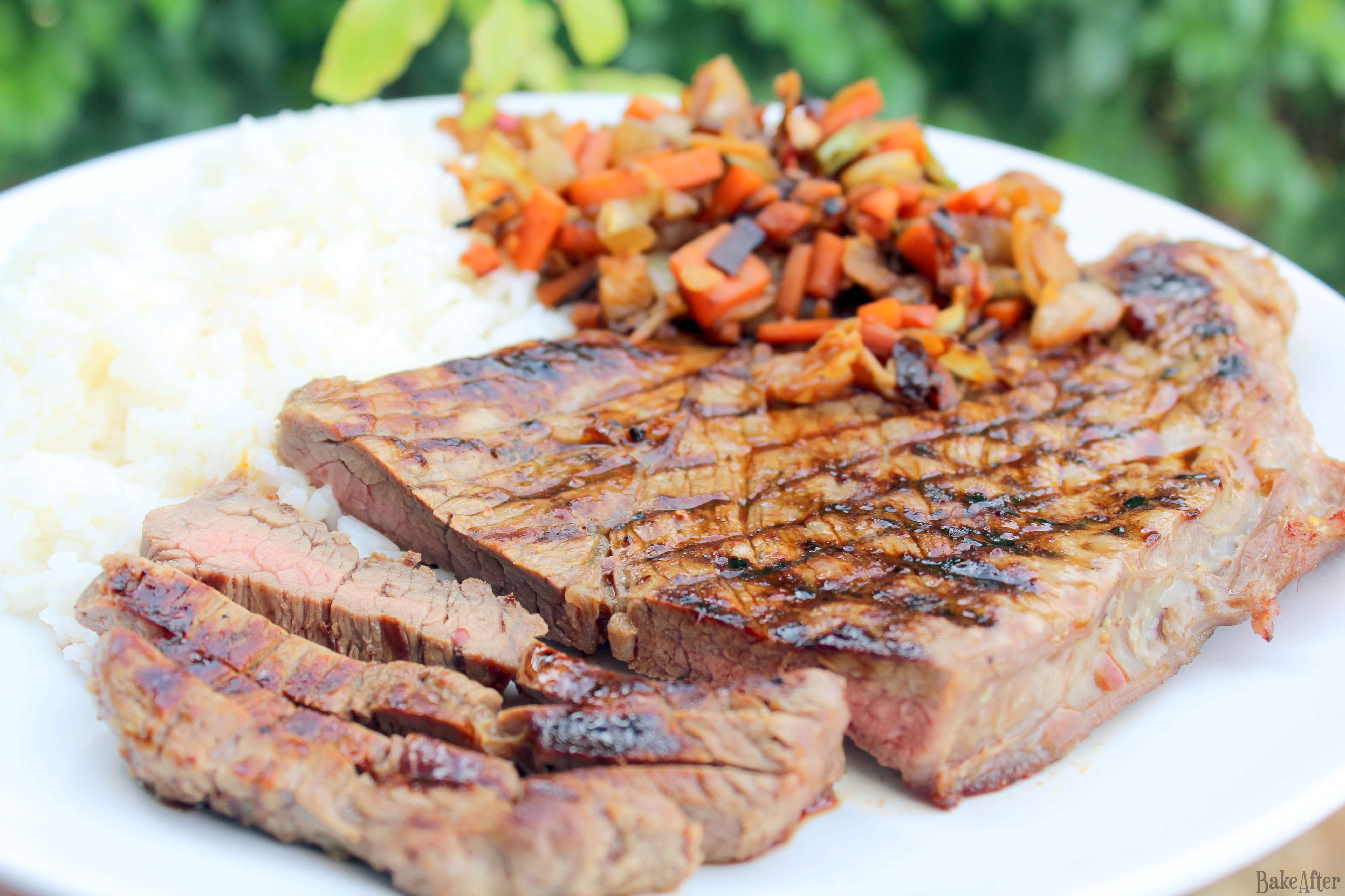 Juicy Tender Steak with Fresh Vegetable Medley · Bake After Recipe