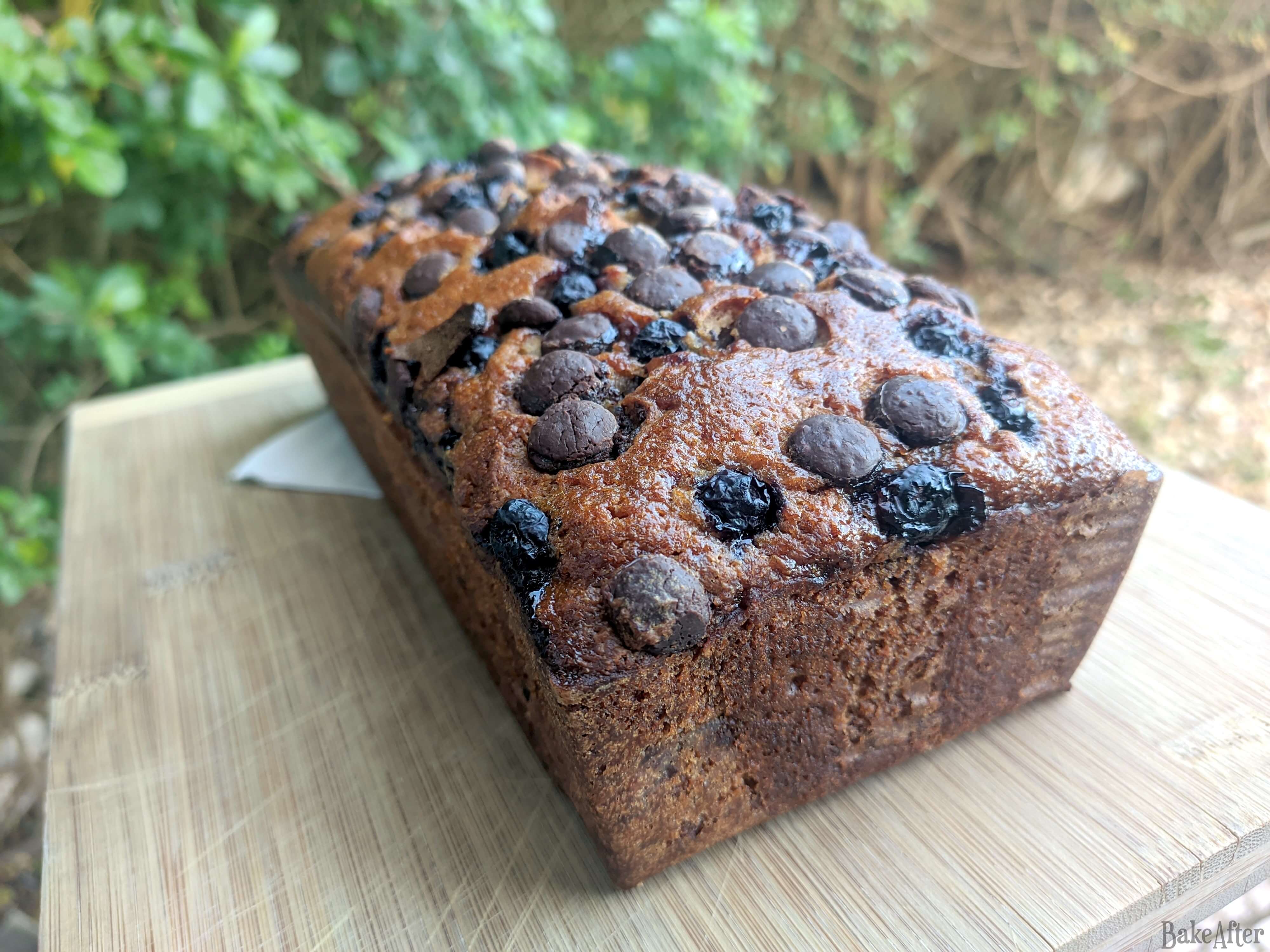 Amazing Banana Bread with Blueberries and Chocolate Chips · Bake After Recipe