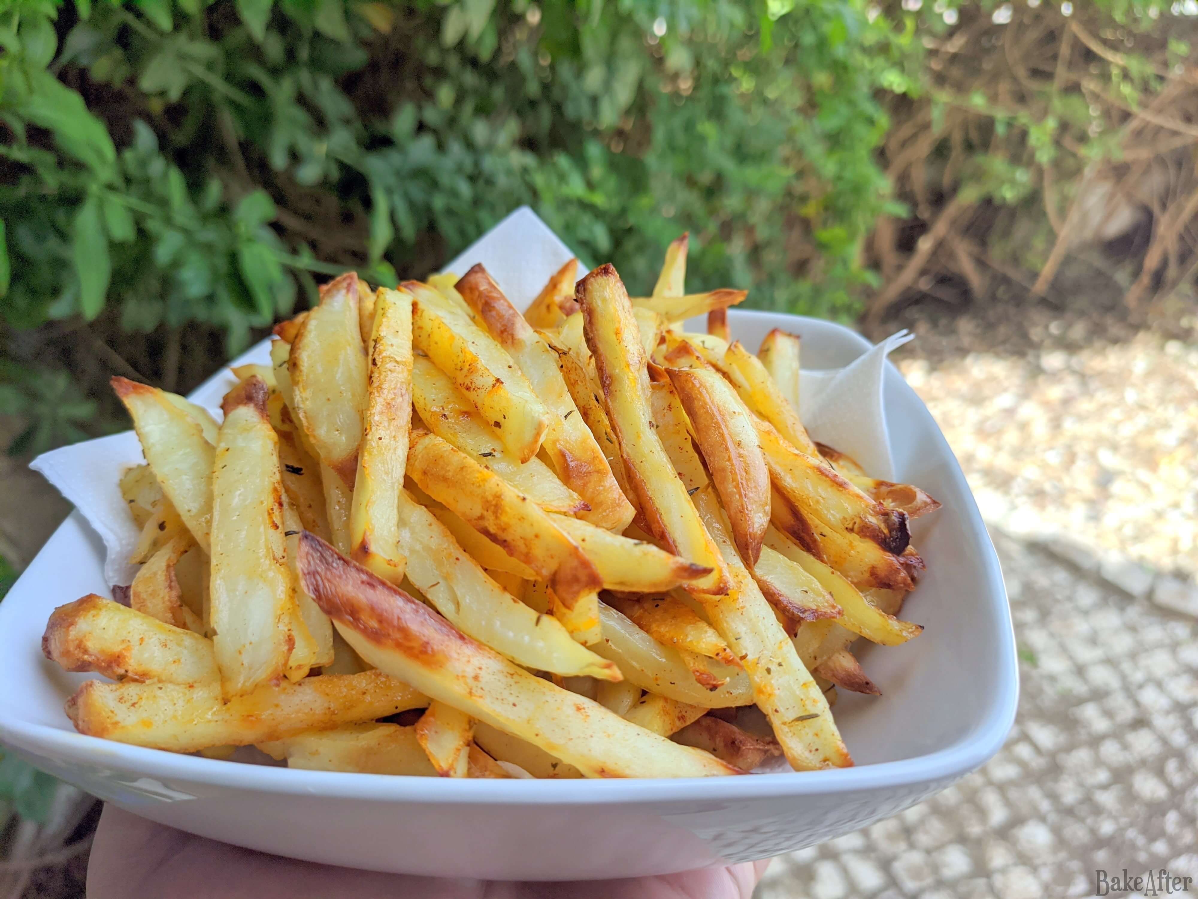 Healthier Homemade Crispy Oven-Baked French Fries · Bake After Recipe
