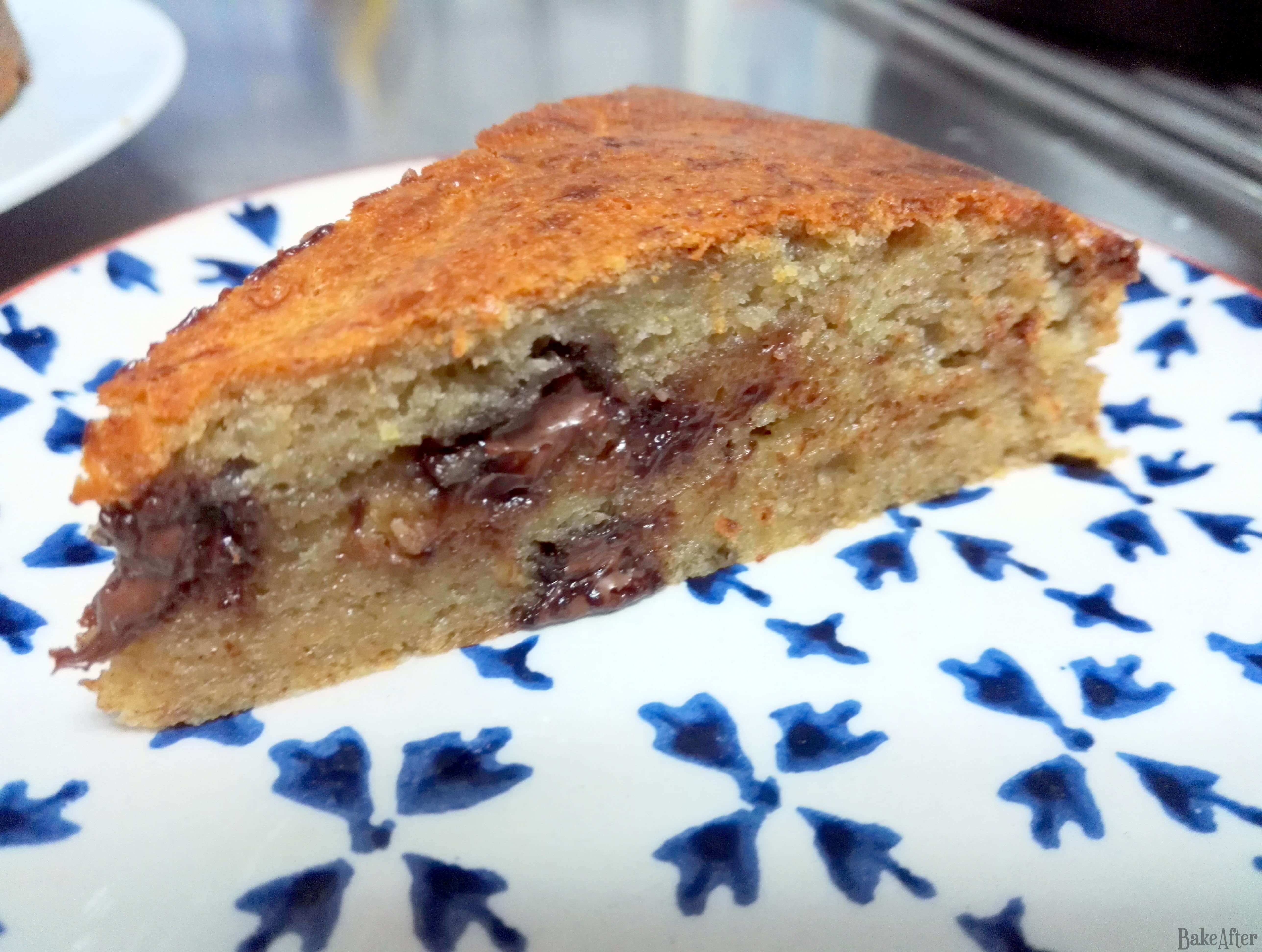 Chunky Dark Chocolate Moist Banana Cake · Bake After Recipe